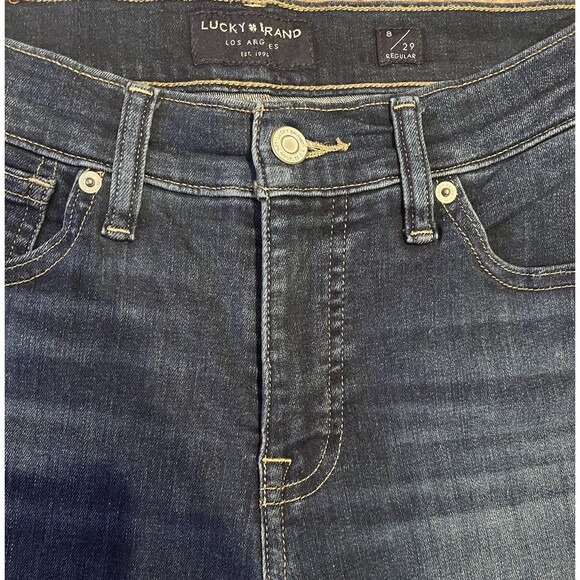 Lucky Brand Ava Skinny Blue Dark Wash Mid Rise Jeans Womens 8/29 Regular - Picture 6 of 7